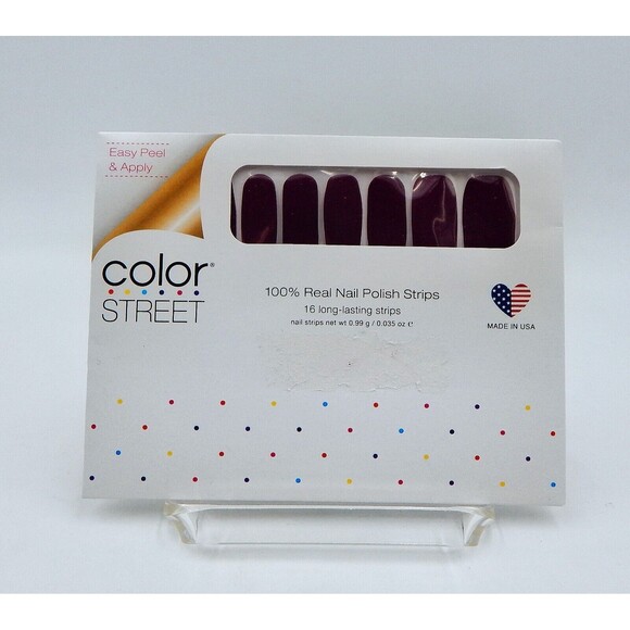 Color Street Nail Polish Strips New York Minute Purple Shimmer Sparkle - Picture 2 of 4